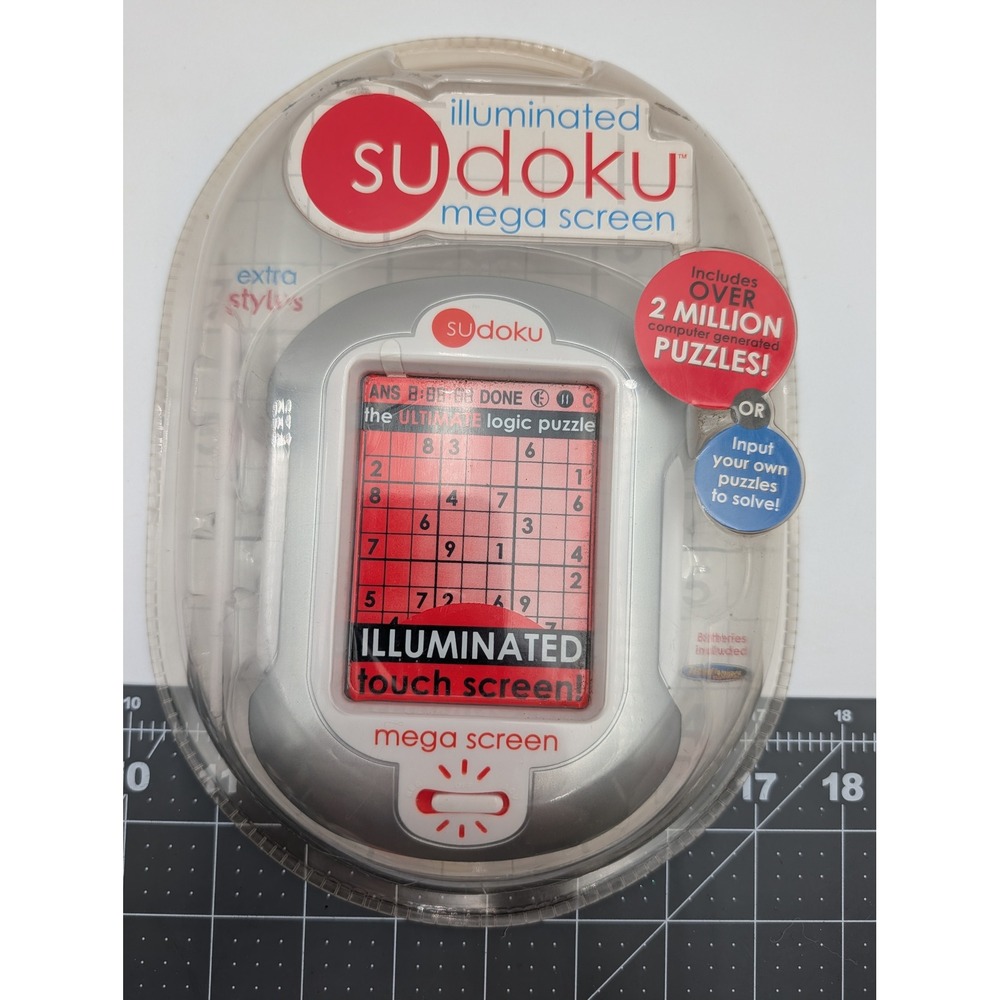 Techno Source Sudoku Handheld Electronic Game Illuminated Mega Screen 20720